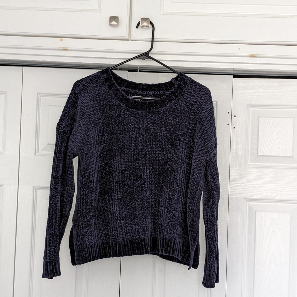 Aerie Dark Blue Soft Knit Women's Sweater | Size Medium